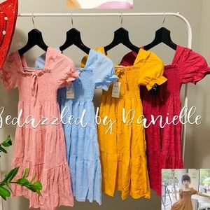 Smocked BKK dress for kids (4-8 years old)